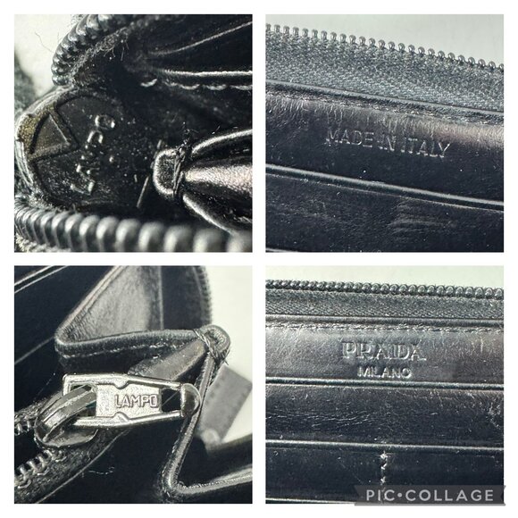 Authentic Prada Black Nylon Zip-around Long Wallet - Picture 12 of 13